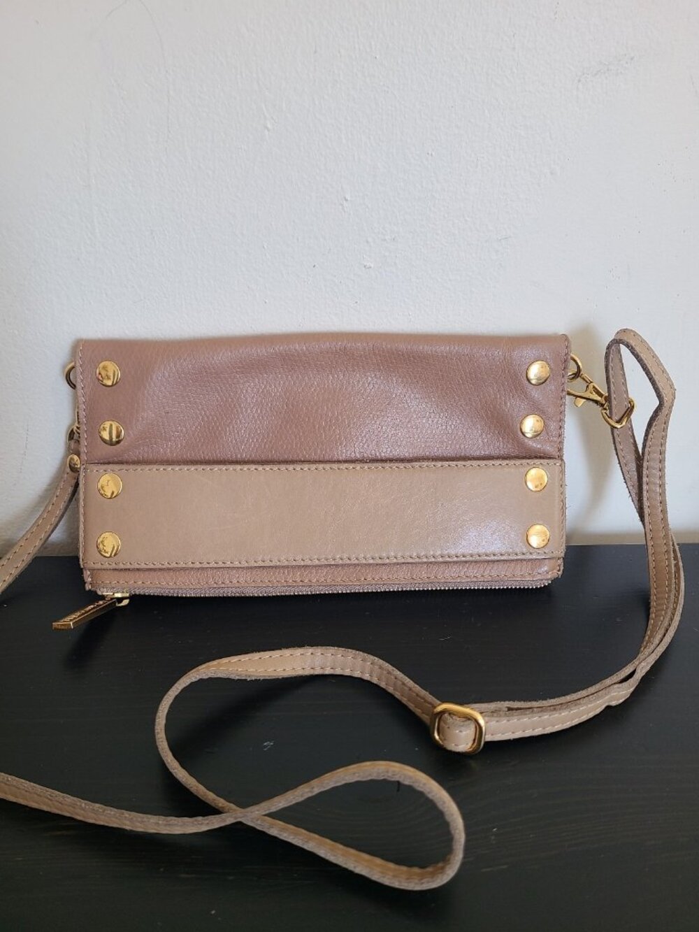 Hammitt Ryan Clutch Bag Brown Leather